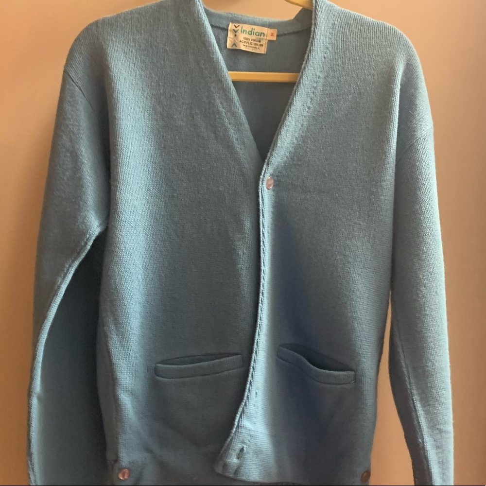 Indian brand Mr Rogers blue vintage cardigan